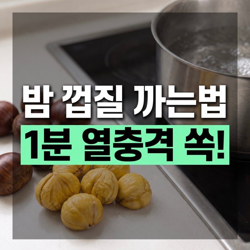 밤 껍질 쉽게 까는법 : 끓는 물 1분 데치기와 생밤 삶기 시간 완벽 정리