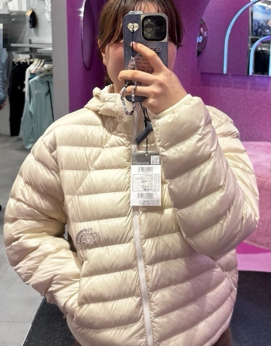 노스페이스 경량패딩 벤투스 온자켓 바닐라 NJ3NS83L 165cm 여자 95 L사이즈 후기