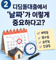 디딤돌대출에서 ‘날짜’가 이렇게 중요하다고?