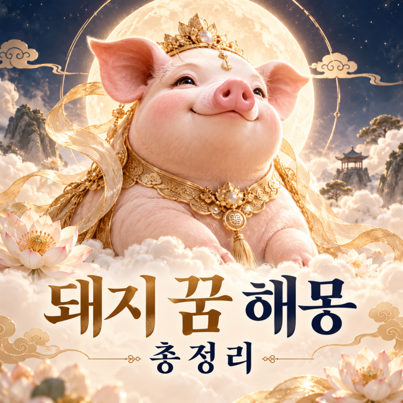 돼지 꿈 해몽 총정리 | 황금돼지·흑돼지·분홍돼지 색깔별 의미부터 상황별 꿈풀이까지 (동....
