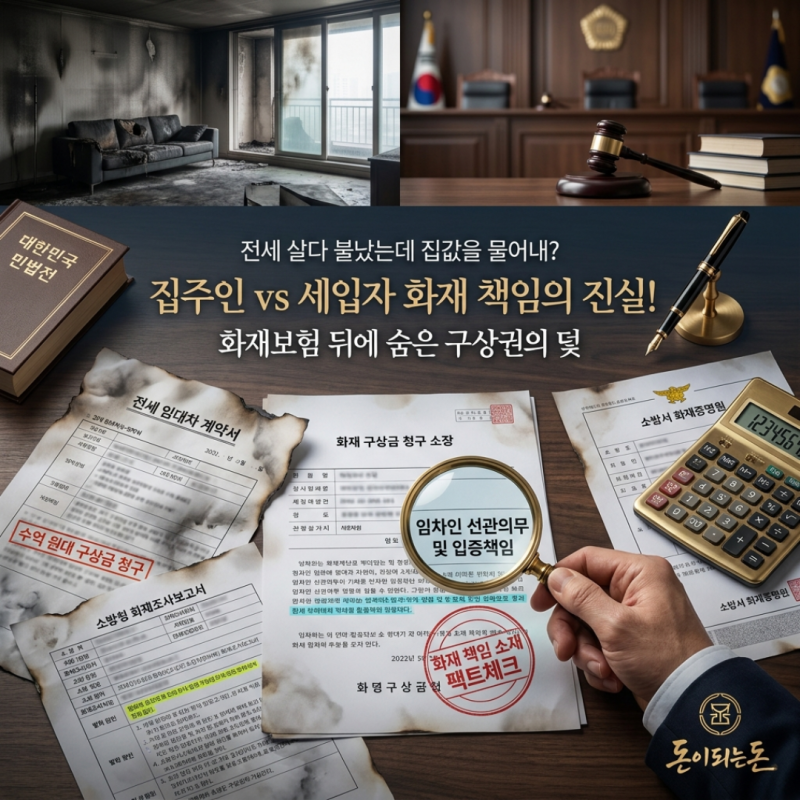 "전세 살다 불났는데 집값을 물어내라고요?" 집주인 vs 세입자 화재 책임 3대 대법원 판례 [판....
