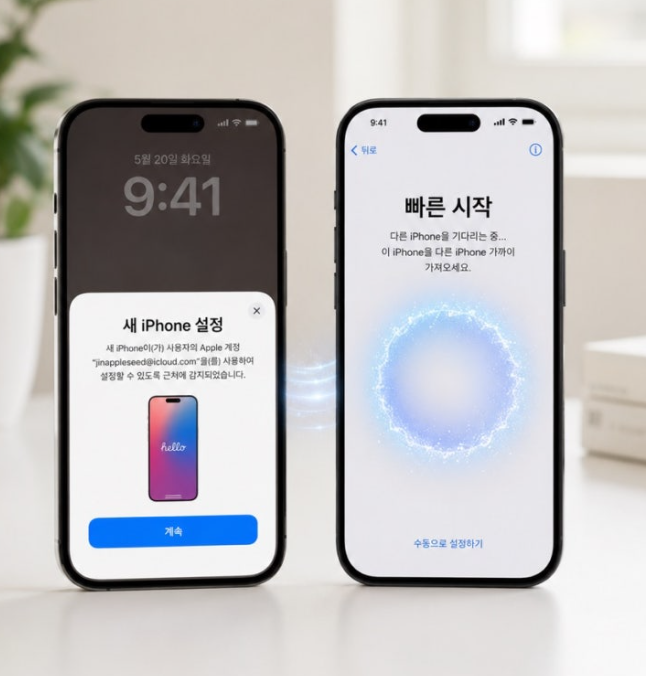 아이폰 마이그레이션 방법 유심 교체 백업 없이 데이터 옮기기 굳폰 다산점