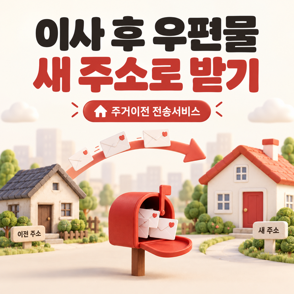 전입신고 후 우체국 주거이전 우편물 전송서비스 신청 방법｜무료 조회·신청·수수료 확인