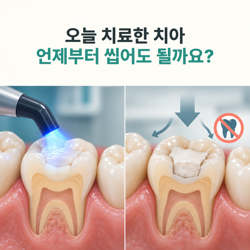 동암역 치과 레진 치료 후 식사와 인레이 임시 기간이 다른 이유