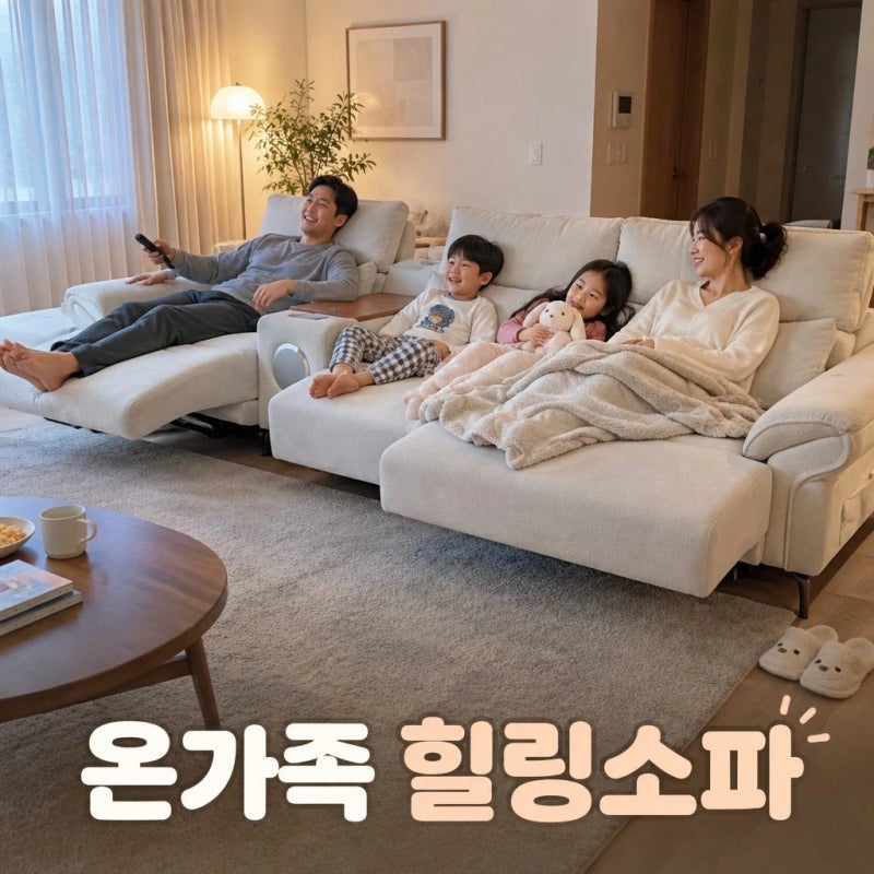 퍼니챗 몬스터 4인용 패브릭 리클라이너 소파 이지클린 슬라이딩 무빙 모션 정보