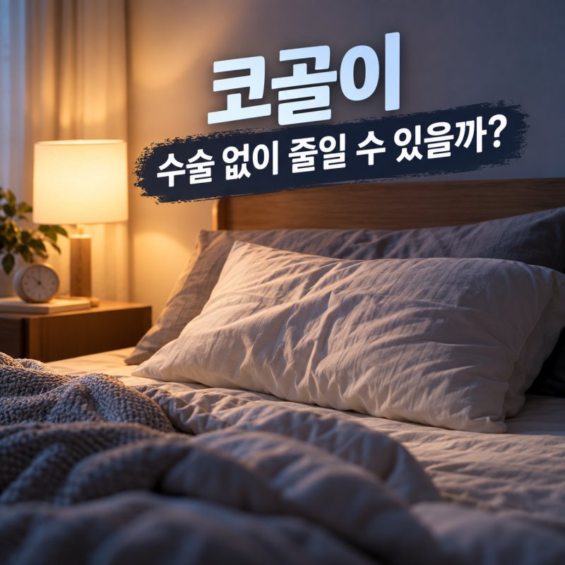 코골이 고치는 법, 수술 없이 줄일 수 있을까?