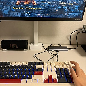 앱코 AF108PRO 블루투스 무선 기계식 키보드 독거미 세이야축 내돈내산 구매 후기 불빛 사진, ....