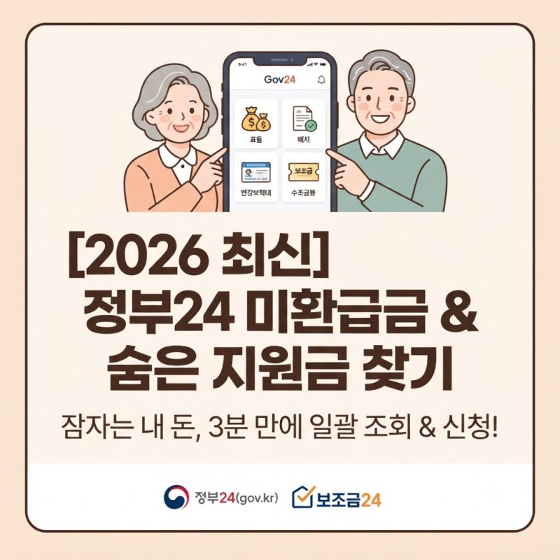 [2026 최신] 나만 몰랐던 통장 속 돈? 정부24 미환급금 조회로 숨은 지원금 3분 만에 찾는 법