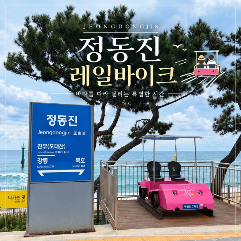 Jeongdongjin Must-Visit: Jeongdongjin Rail Bike Running Along the Sea