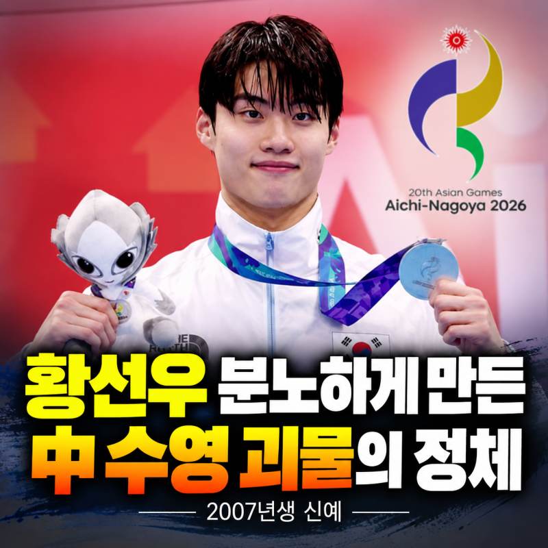 "뼈저리게 느꼈다" 황선우 분노하게 만든 2007년생 中 수영 괴물의 소름 돋는 정체