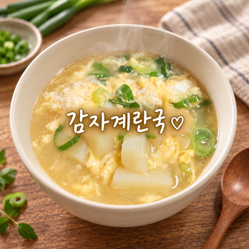 감자계란국 끓이는 법 참기름에 볶아 만드는 맑은 아침국