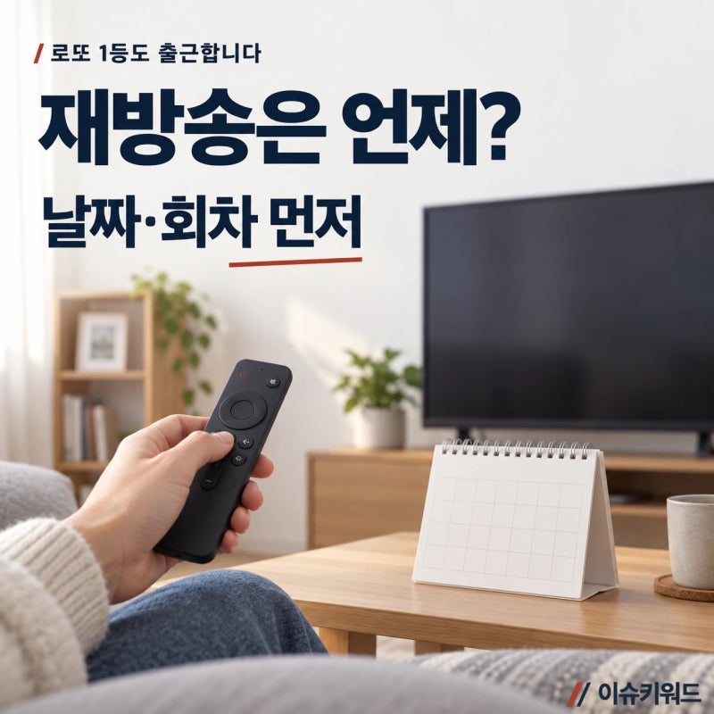 로또 1등도 출근합니다 재방송·다시보기, tvN 편성표와 티빙 경로