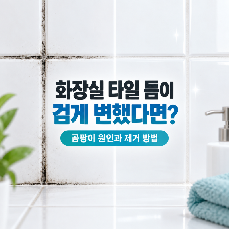 화장실 타일 틈이 검게 변했다면? 곰팡이 원인과 제거 방법