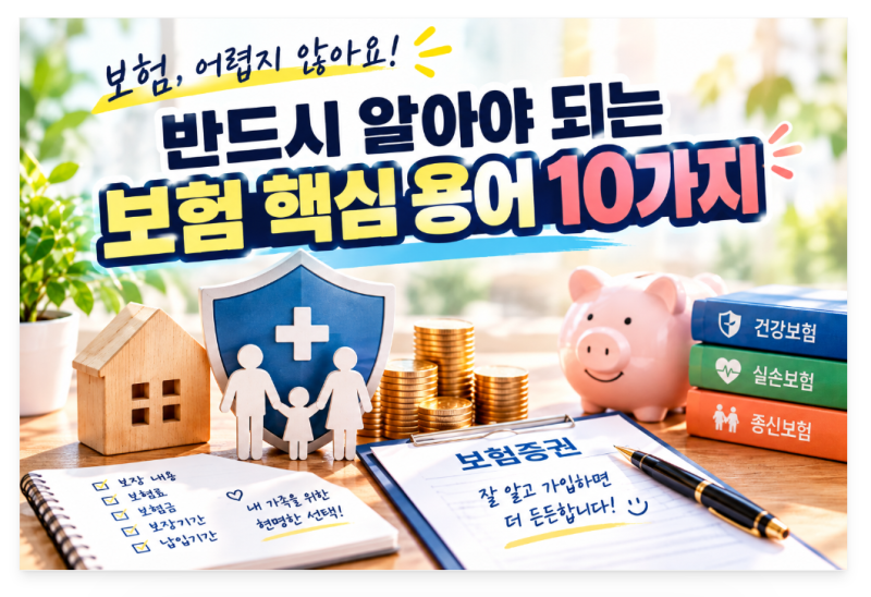 모르면 손해 보는 “보험용어 10가지” 보험료만 내고 있다면 꼭 보세요!