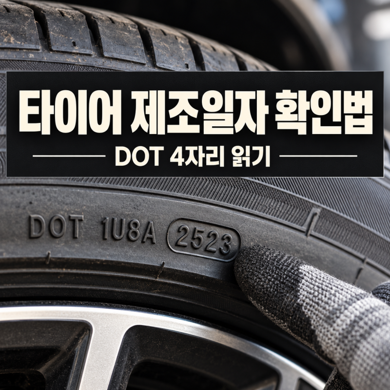 타이어 제조일자 확인 방법｜DOT 마지막 4자리 읽는 법과 오래된 타이어 점검