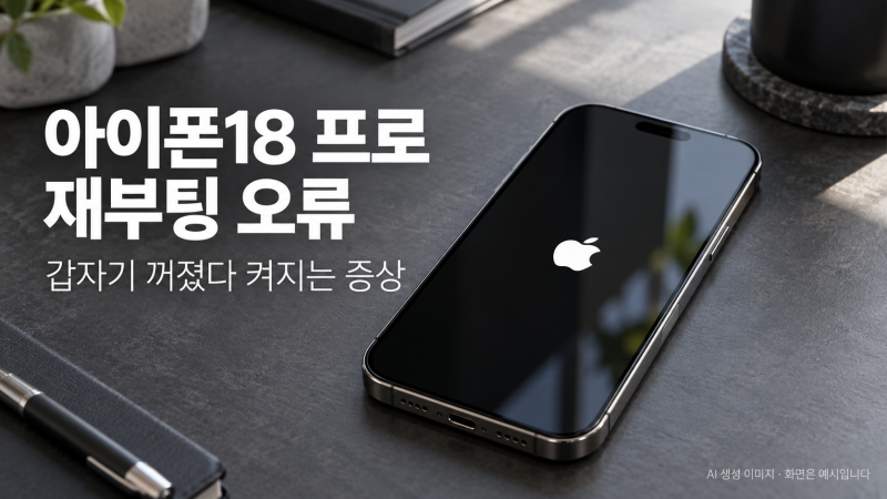 아이폰18 프로 갑자기 재부팅되는 이유, 패닉풀 오류와 애플 업데이트 대응