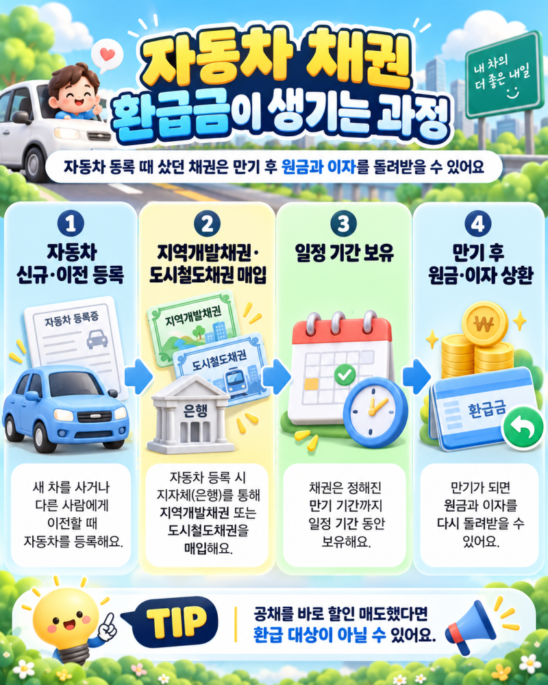 자동차 채권 환급금 조회 방법｜5년 지난 차 지역개발채권 미환급금 확인