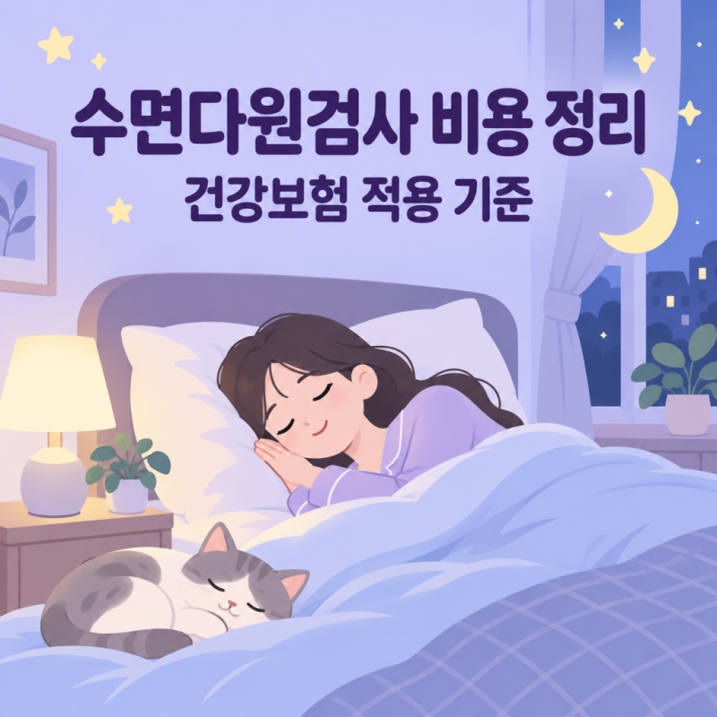 2026년 수면다원검사 비용 및 건강보험 적용 기준, 실비 청구 정리
