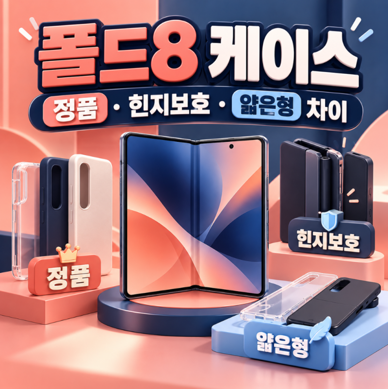 갤럭시 폴드8 케이스 고르는 법, 정품·힌지보호·얇은 케이스 차이