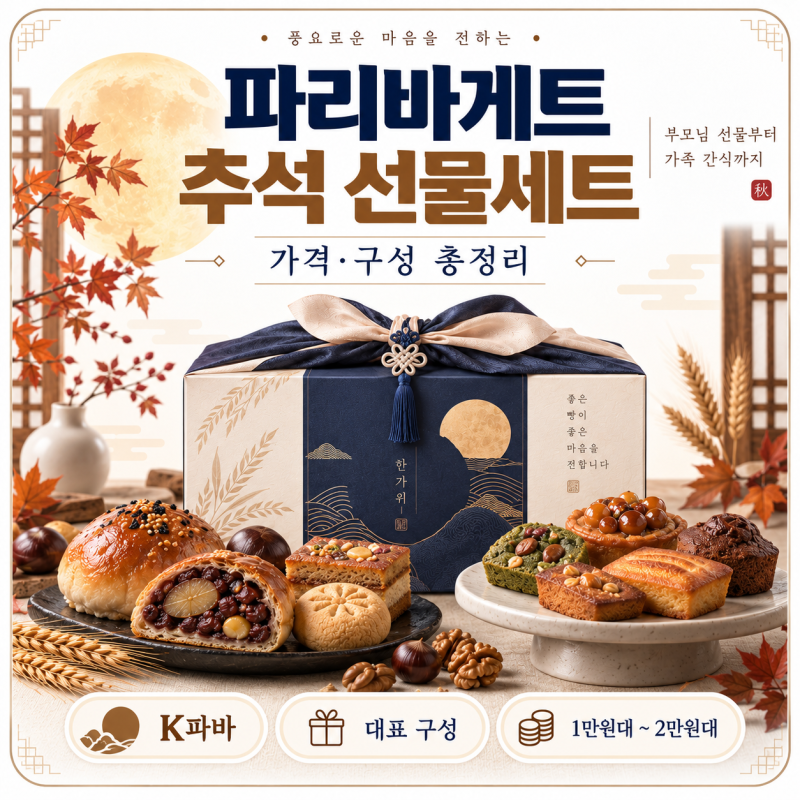 파리바게트 추석 선물세트 가격 얼마일까? 부모님 선물 구성 총정리