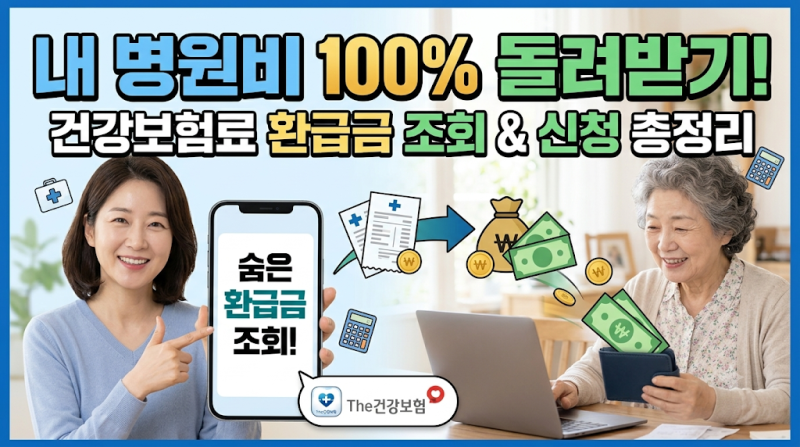 [건강보험료 환급] 내가 낸 병원비 돌려받는다? 건강보험료 환급금 조회 및 신청 방법 총정리....