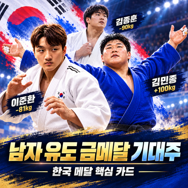2026 아시안게임 남자 유도 일정 한국 대표팀 메달 전망, 이준환·김민종 주목