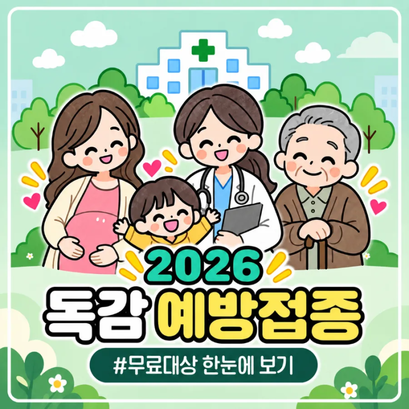 독감 무료 예방접종 2026년 일정 앞당겨졌다 대상별 변경 사항 필독하세요