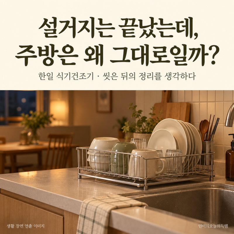 설거지까지 끝낸 저녁, 쌓인 그릇까지 보고 싶진 않다면｜한일 식기건조기