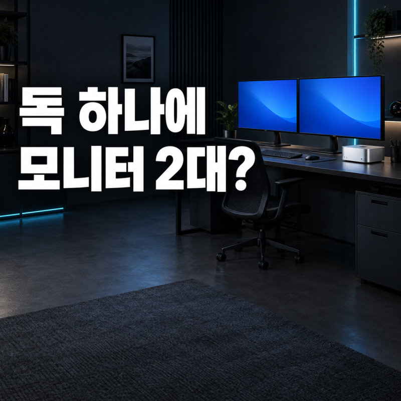 맥미니 도킹스테이션 썬더볼트, 모니터 2대가 안 되는 이유