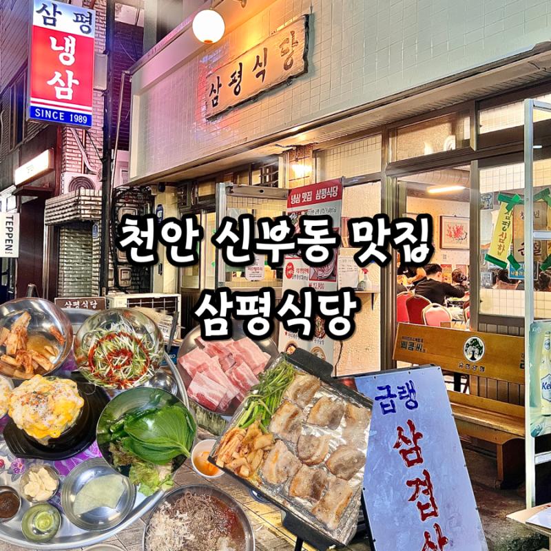 천안터미널 맛집 신부동 '삼평식당' 냉삼 삼겹살 핫플 데이트!