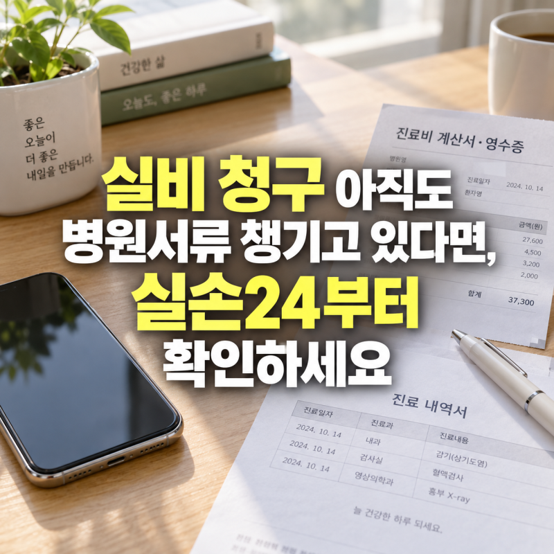 실비 청구 아직도 병원서류 챙기고 있다면, 실손24부터 확인하세요