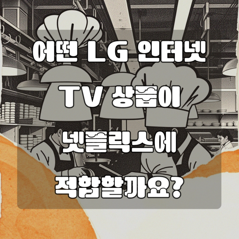 엘지 엘쥐 LG 유플러스 인터넷 TV 넷플릭스 질문입니다 기초를 탄탄히