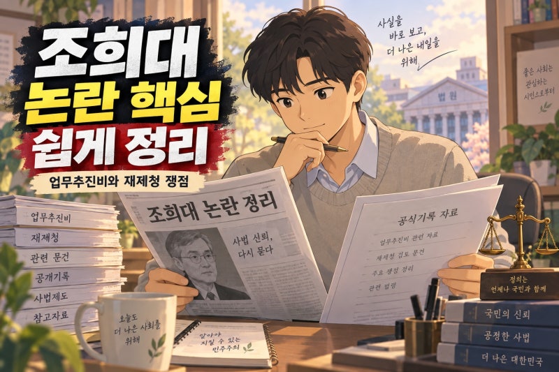 조희대 대법원장 논란 한눈에 정리: 업무추진비부터 대법관 재제청 충돌까지