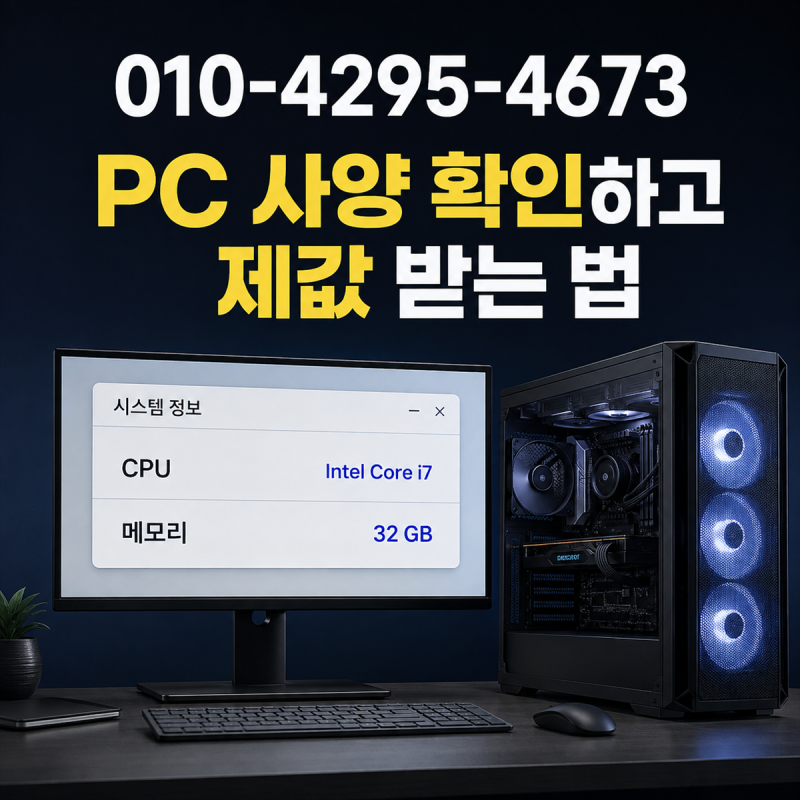 인천중고컴퓨터매입, 내 PC 사양 알고 정확한 가치로 평가받는 법