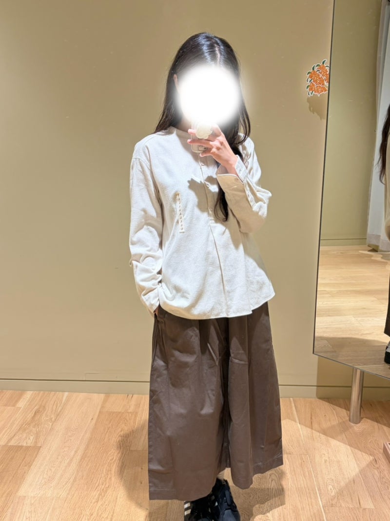 무인양품 MUJI 피팅 후기 | 몰스킨 커버올 , 워싱 코튼 이지 스커트, 프렌치 테리 와이드 팬츠
