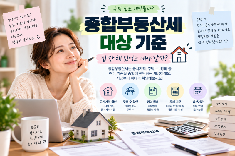 종합부동산세 대상 기준 총정리, 1주택자도 확인하세요