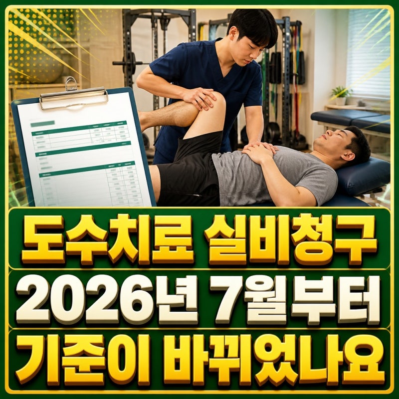 도수치료 실비청구 한도, 비급여 관리급여 기준으로 달라진다