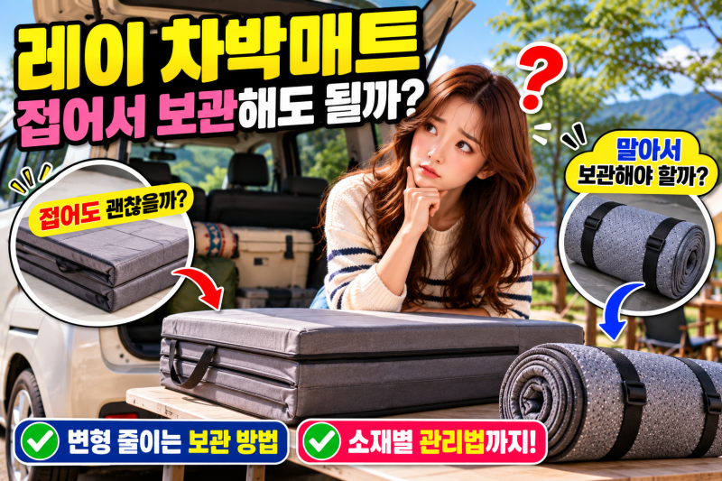 레이 차박매트 접어서 보관해도 될까? 변형 줄이는 보관 방법