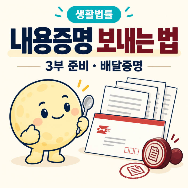 내용증명 보내는 법｜우체국 3부 준비와 배달증명 확인 순서
