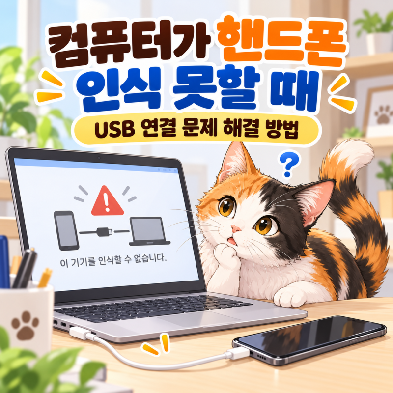 컴퓨터가 핸드폰 인식 못할 때, USB 연결 문제 해결 방법
