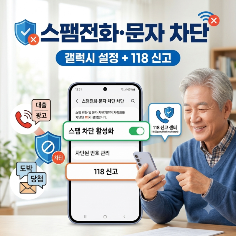 [2026 최신]갤럭시에서 스팸전화·수상한 문자 차단하고 신고하는 방법