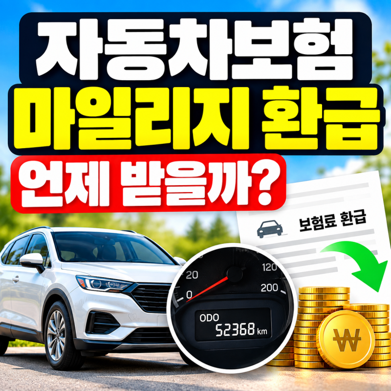 자동차보험 마일리지 환급 언제 받을까? 계산방법·사진 등록까지