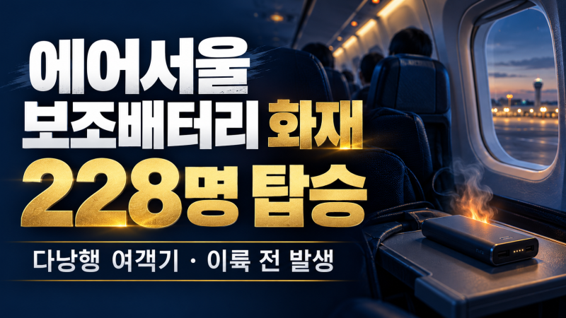 에어서울 보조배터리 화재 발생, 다낭행 여객기 3시간 지연…기내 반입 규정 총정리