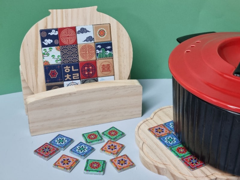 실용적인 만들기키트 디지우드 목공DIY, 전통 타일 냄비받침DIY