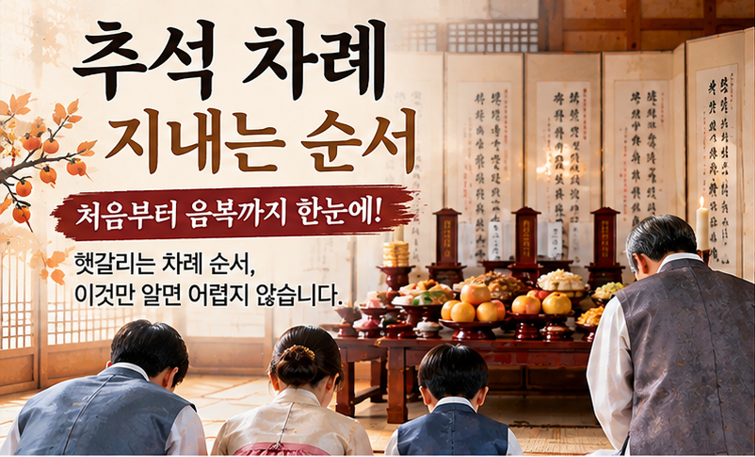 추석 차례 지내는 순서, 이것만 보고 따라하세요…처음부터 음복까지 한눈에 정리