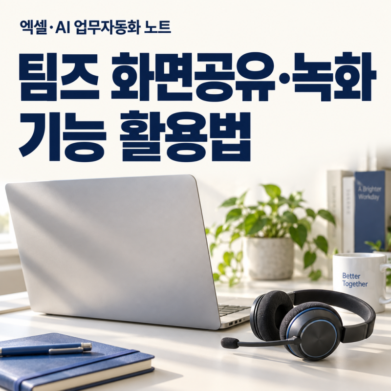 마이크로소프트 팀즈 사용법: 화면공유와 회의 녹화 정리