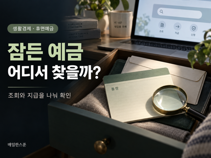 오래된 통장 잔액, 휴면예금 찾아줌에서 바로 받을 수 있을까?