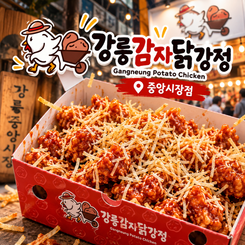 강릉 중앙시장 맛집 강릉감자닭강정 중앙시장점 강릉 여행코스 추천