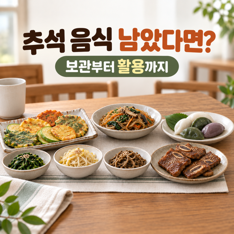 추석 남은 음식 보관법, 전·잡채·송편 냉동하고 이렇게 먹으면 됩니다