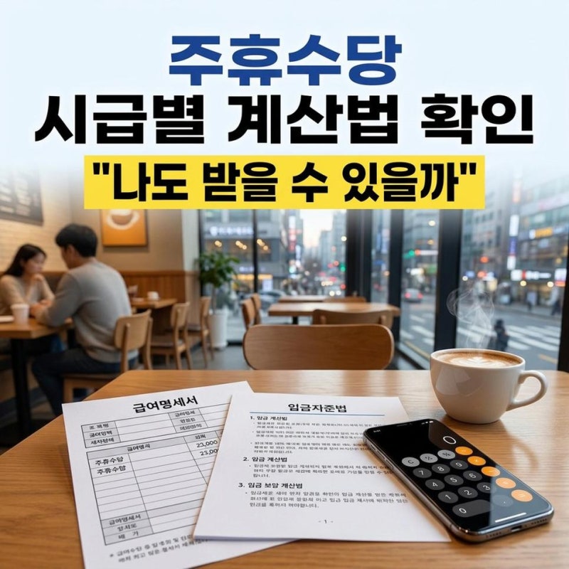 알바 주휴수당 조건 기준과 시급별 계산법 주휴수당계산기사이트 확인하기